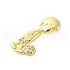 Rack Plating Brass Micro Pave Clear Cubic Zirconia Pendants KK-S380-40A-G-2