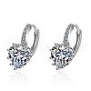 Brass Cubic Zirconia Clip-on Earrings WGDCDFF-01-2