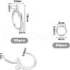 Unicraftale 304 Stainless Steel Leverback Earring Findings STAS-UN0014-18S-4