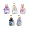 Glass Seed Beaded Pendants PALLOY-MZ00599-1