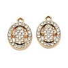 Alloy Rhinestone Pendants PALLOY-P303-03A-G-1