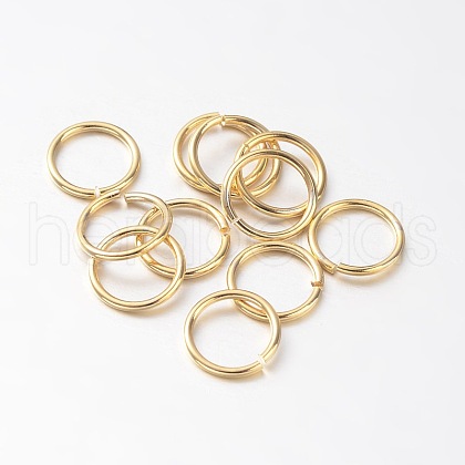 Eco-Friendly PVD Vacuum Plating & Long-Lasting Plated Brass Open Jump Rings X-KK-E663-5mm-G-1