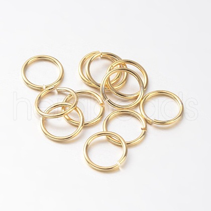 Eco-Friendly Vacuum Plating & Long-Lasting Plated Brass Open Jump Rings X-KK-E663-5mm-G-1