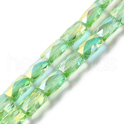 Transparent Electroplate Glass Beads Strands GLAA-Q099-J01-09-1