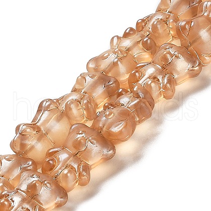 Electroplate Glass Beads Strands EGLA-Q127-01M-1