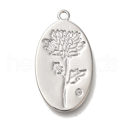 Brass Micro Pave Cubic Zirconia Pendants KK-U038-05P-09-1