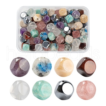80Pcs 8 Style Natural & Synthetic Gemstone Beads G-LS0002-22-1