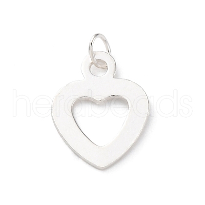 925 Sterling Silver Heart Charms STER-G045-01S-02-1