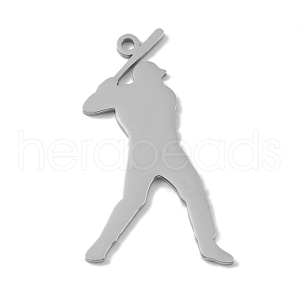 Non-Tarnish 304 Stainless Steel Pendants STAS-B062-01B-P-1