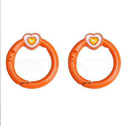 2Pcs Alloy Spring Gate Rings PW-WG34274-05-1
