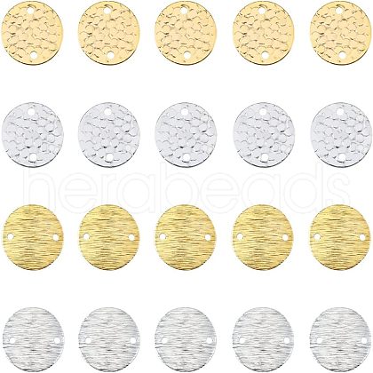 SUPERFINDINGS 40Pcs 4 Style Brass Links Connectors KK-FH0004-49-1