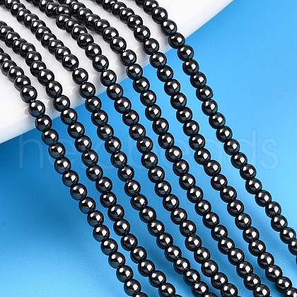 Baking Painted Pearlized Glass Pearl Bead Strands HY-N002-2mm-A02-1