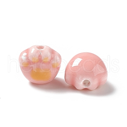Handmade Printed Porcelain Beads PORC-F006-01B-1