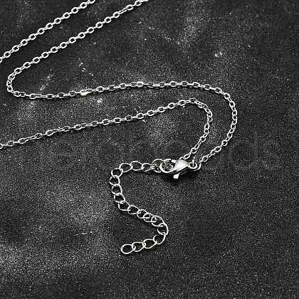Non-Tarnish 304 Stainless Steel Cable Chain Necklace STAS-T040-PJ204-80-1
