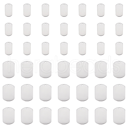 Unicraftale 30 Sets 201 Stainless Steel Stamping Blank Tag Pendants STAS-UN0060-51-1