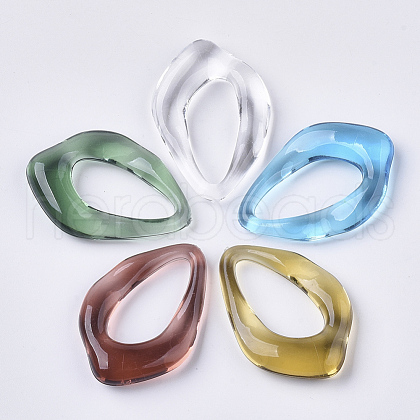 Transparent Acrylic Pendants TACR-T009-005-1
