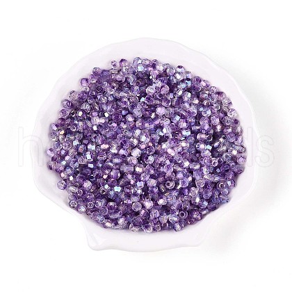 Transparent Spray Painted Glass Beads EGLA-N018-4mm-01-1