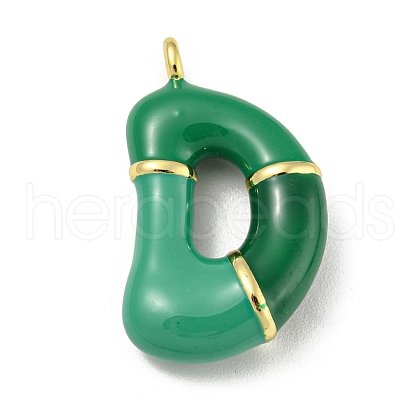 Brass Enamel Pendants X-KK-E093-03G-D-1