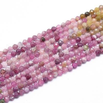 Natural Tourmaline Beads Strands X-G-G823-10-3.5mm-1