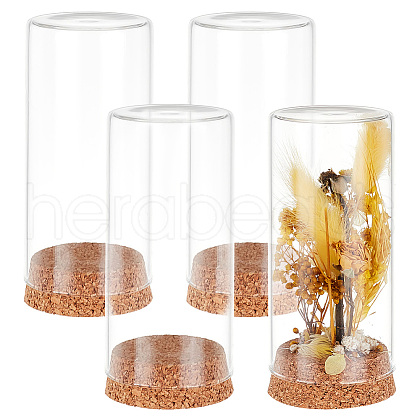   4Pcs High Borosilicate Glass Dome Cover DJEW-PH0001-37-1