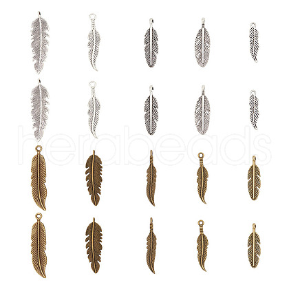ARRICRAFT 90pcs 15 style Tibetan Style Alloy Pendants TIBEP-AR0001-12-1