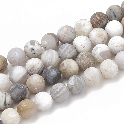 Natural Bamboo Leaf Agate Beads Strands G-T106-026-1