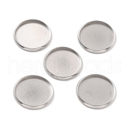 Non-Tarnish 316 Surgical Stainless Steel Cabochon Tray Settings STAS-I187-06F-P-1