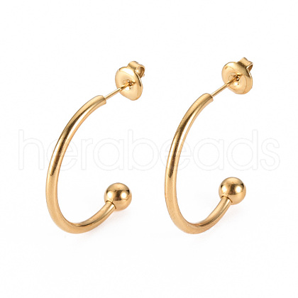 304 Stainless Steel Stud Earrings STAS-S116-272A-G-1