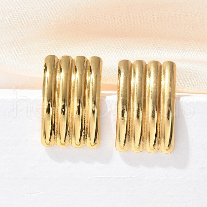 304 Stainless Steel Stud Earrings for Women EJEW-U047-02G-1