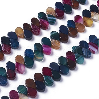 Dyed Natural Agate Beads Strands G-F595-A13-1