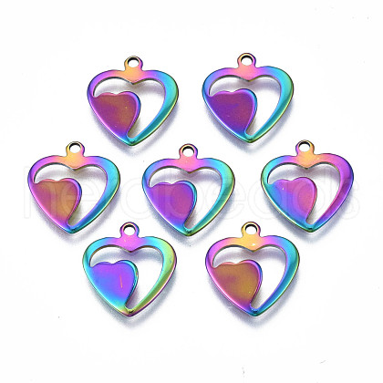 Ion Plating(IP) 201 Stainless Steel Charms STAS-S119-145-1