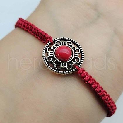 Adjustable drawstring woven bracelet Fatima palm eye handmade knot red rope bracelet KO2784-4-1