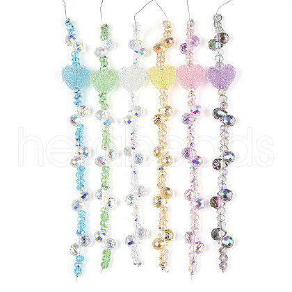 Electroplate Glass and Acrylic Rhinestone Beads Strands MAK-T011-07G-1