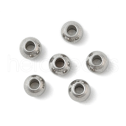 Tarnish Resistant Round 201 Stainless Steel Spacer Beads STAS-E082-08-1