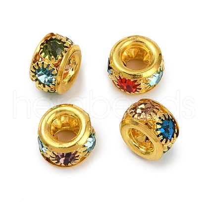Brass Rhinestone Beads KK-U071-02A-02G-1