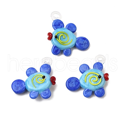 Handmade Lampwork Pendants LAMP-S079-03B-1
