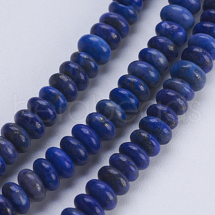 Natural Lapis Lazuli Beads Strands G-P354-10-4x2mm-1