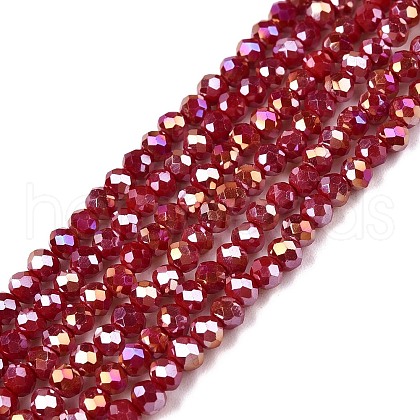 Electroplate Glass Beads Strands EGLA-A044-P2mm-B02-1