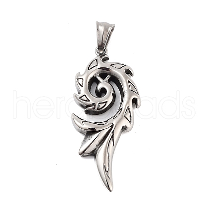 Retro 304 Stainless Steel Big Pendants STAS-I205-27AS-1