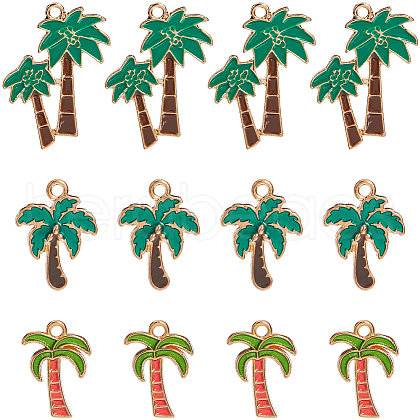 SUNNYCLUE 48Pcs 3 Styles Alloy Enamel Pendants ENAM-SC0005-91-1