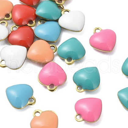 304 Stainless Steel Enamel Charms STAS-K303-01A-G-1