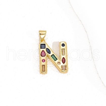 Brass Micro Pave Cubic Zirconia Pendants PW-WG10C3A-02-1