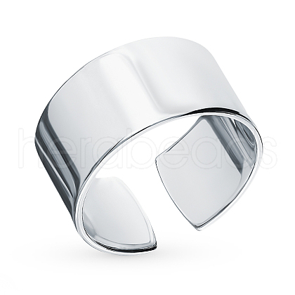 Simple and Stylish S925 Silver Platinum Open Ring for Workplace. TZ6795-2-1