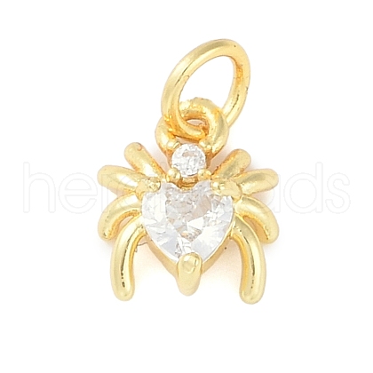 Brass Micro Pave Cubic Zirconia Pendants KK-S390-03G-03-1