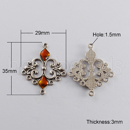Alloy Enamel Chandelier Component Links ENAM-EA9734Y-6-1