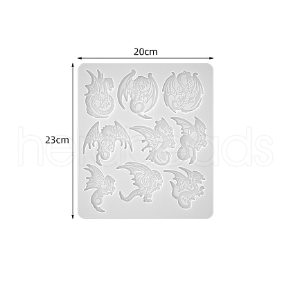 Flying Dragon Pendant Decoration Silicone Mold PW-WG40257-02-1