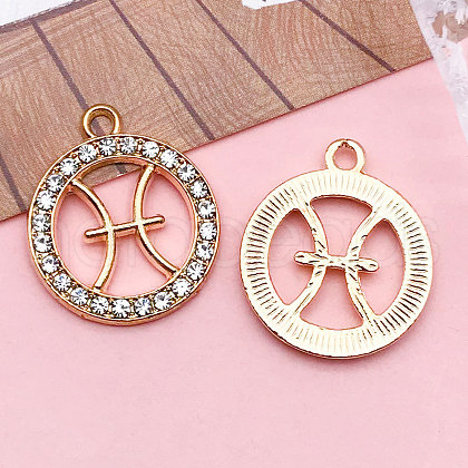 Zinc Alloy Crystal Rhinestone Pendants WGC2D94-12-1