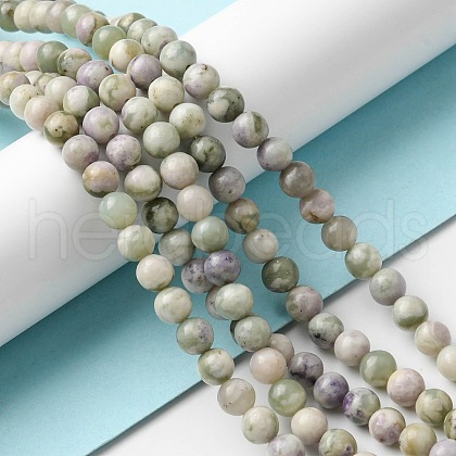Natural Peace Jade Beads Strands G-E598-04C-1