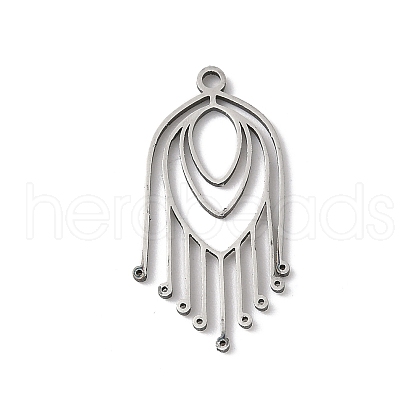304 Stainless Steel Filigree Pendants STAS-K298-05P-1