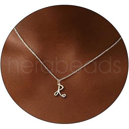 Fashionable Brass Letter Heart Pendant Necklaces for Women FS-WGD0E1D-44-1